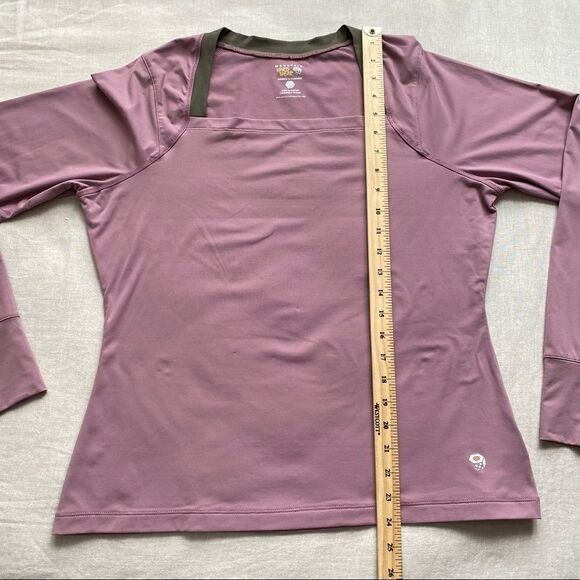 NWOT Mountain Hardwear Lons Sleeve Square Neck Top - Mauve Size L - Picture 7 of 8
